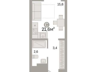 21.6 м², 3/53 этаж