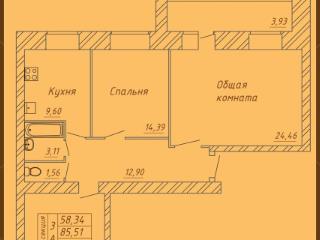3-комн., 89.44 м²