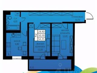 2-комн., 54.35 м², 5/8 этаж