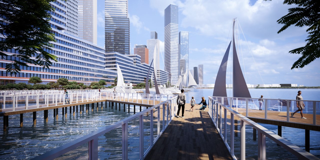 Южный порт – будущая престижная локация столицы. Фото: Aeon Development